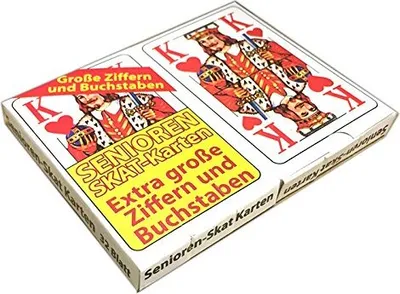 Produktbild von 2x 32 Blatt Senioren-Skat Spielkarten Skatkarten Skatspiel Kartenspiel