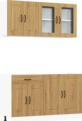 Immagine prodotto di vidaXL Set di armadietti da cucina 4 pezzi Kalmar Artisan in legno di quercia