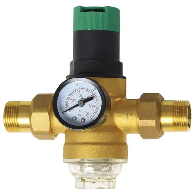Produktbild von AQUA HEATING Druckminderer Wasser mit Manometer und Messgerät,  1 Zoll Wasserdruckregler mit Siebfilter, Druckminderventil Druckregler Messing