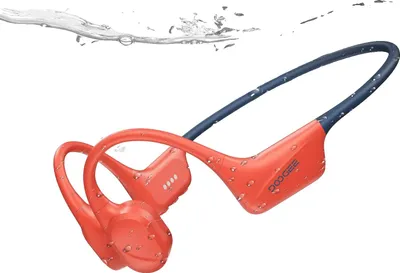 Image de Écouteurs à conduction osseuse, étanches IP68, Bluetooth 5.4, rouge