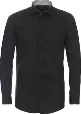 Produktbild von VENTI Herren Businesshemd Langarm Kent Body-Fit Schwarz 46