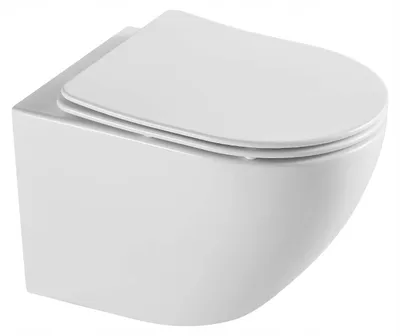 Produktbild von Wc-schüssel Rimless - Weiß - Softclose-sitz - Hängende Toilette - Modernes Bad