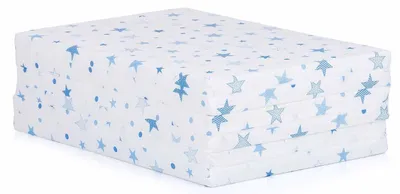 Produktbild von CHIPOLINO Klappmatratze 60 x 120 cm Weiß, blaue Sterne
