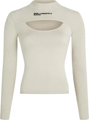 Image de Karl Lagerfeld A4w18013 Pull à col roulé Beige M Femme Beige M