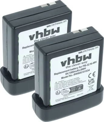 Produktbild von vhbw 2x Akku kompatibel mit Kenwood TH-22AT, TH-208, TH-79, TH22AT, TH-22E, TH-44AT, TH-42AT, TH-308 Funkgerät, Walkie Talkie (1000 mAh, 6 V, NiMH)