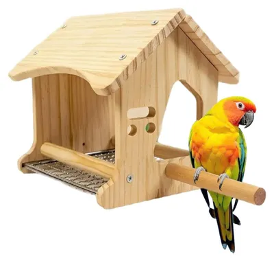 Imagen del producto de Casetilla de madera natural para aves, ideal para la nidificación