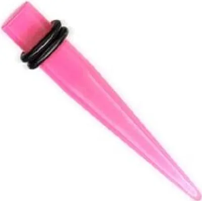 Immagine prodotto di Piercing ear expander asta di espansione diritta in acrilico rosa UV - 4mm