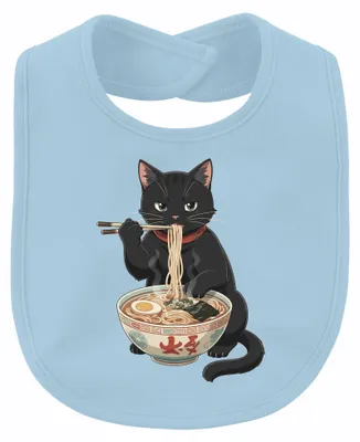 Immagine prodotto di Ramen Katze, gatto nero, zuppa di noodles, anime, Giappone, manga, bambino, azzurro chiaro, taglia unica