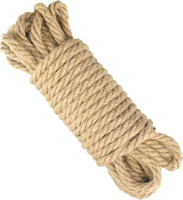 Immagine prodotto di Corda di iuta naturale, 8 mm x 50 metri, ideale per decorazioni e lavori manuali