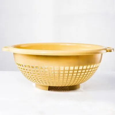 Produktbild von Hedo Küchensieb Seiher, Abtropfsieb mit Griff und Aufsatzrasten, Nudelsieb 24 cm Durschmesser, farbig sortiert
