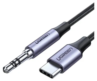 Immagine prodotto di Ugreen 30633 cavo audio 1 m 3,5 mm USB Tipo-C Nero, Argento