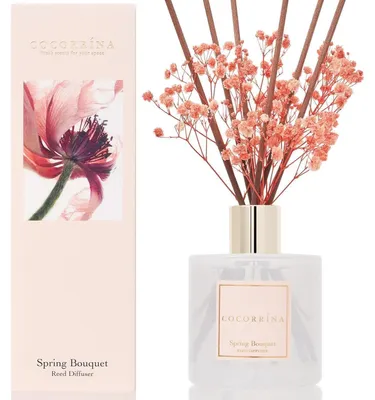 Productafbeelding van Ruimtediffuser met rietstokjes, 200 ml - Geur: Lente, langdurige geur