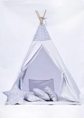 Produktbild von Kinder Spielzelt TIPI Teepee 7 Elemente SET zelt für Mädchen oder Junge