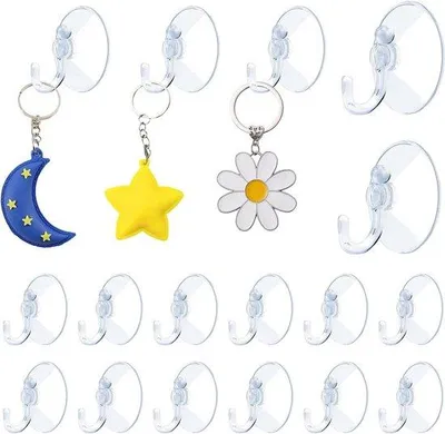 Obrázek produktu pro Lepidlo na okna 4 cm – 40 kusů – extra silné – vakuové – bez vrtání – držáky na okna – sklo a koupelna – kuchyně
