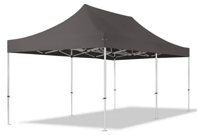 Produktbild von TOOLPORT 3x6m Aluminium Faltpavillon, ohne Seitenteile, dunkelgrau