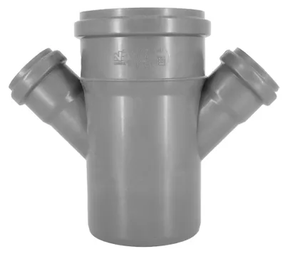 Produktbild von HT Rohr PP DN 110 / 50 / 50 Doppelabzweig Kreuzstück 45° Abzweig