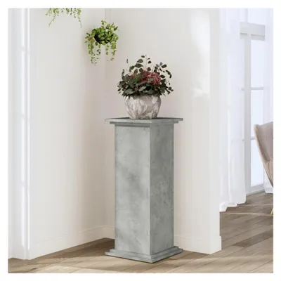 Produktbild von Pflanzenständer, Dekosäule für Pflanzen, Blumenhocker, Blumentisch, Blumentopfhalter, Betongrau 33x33x80 cm aus Holzwerkstoff