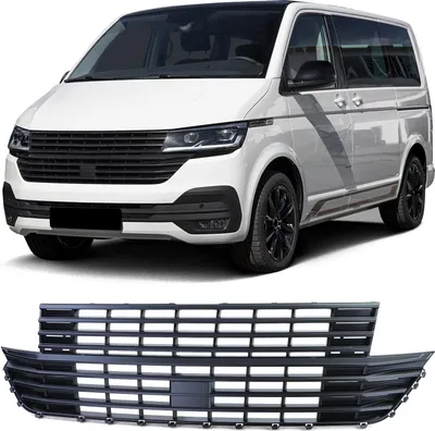 Produktbild von Kühlergrill Sportgrill Grill SCHWARZ MATT ohne Emblem für VW T6.1 ab 2019-
