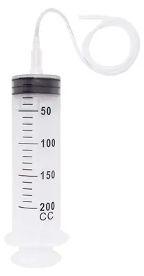 Produktbild von Gro?e wiederverwendbare ?lspritze aus Kunststoff mit 1 m Schlauch, 200 ml