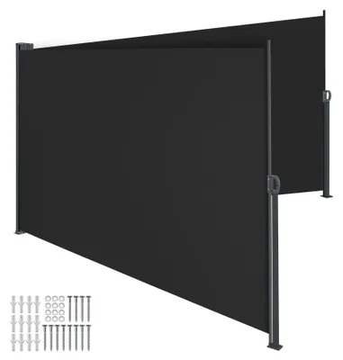 Produktbild von Doppel-Seitenmarkise 180 x 600 cm ausziehbar, mit Aufrollmechanismus