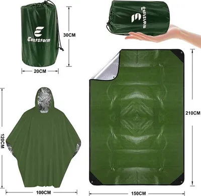 Image de Couverture thermique d'urgence Famanu, sac de couchage - 210 x 150 cm