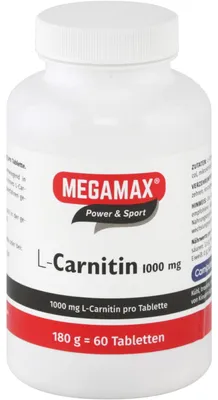 Produktbild von MEGAMAX Power & Sport L-Carnipure 1000 mg Tabletten, 60 St. Tabletten