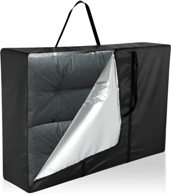 Obrázok produktu pre Záhradná úložná taška 120 x 30 x 80 cm, čierna, 420D oxford tkanina, so zipsom, pre záhradu