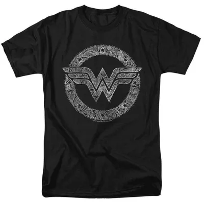 Produktbild von Wonder Woman - T-Shirt für Herren/Damen Uni, Logo TV38921 (XL) (Schwarz)