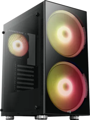 Zdjęcie produktu dla Aerocool Python, Midi Tower, PC, Czarny, ATX, micro ATX, Mini-ITX, Tworzywo sztuczne ABS, SPCC, Gaming