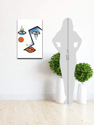 Bild auf Holz, mehrfarbig, 45 x 3 x 70 cm