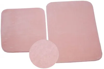 Produktbild von Badematte Badgarnitur Set 2-teilig waschbar rutschfest in rosa Größe - 50x60cm + 60x100 cm