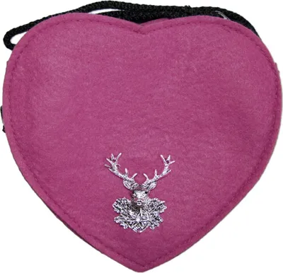 Produktbild von Herz Trachten Handtasche mit Hirsch | Beere