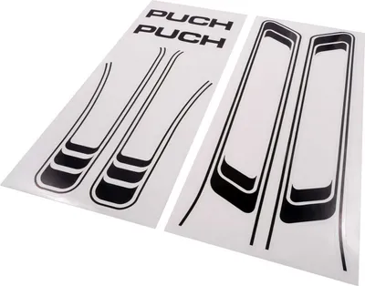 Produktbild von Aufkleber Dekor Satz passend für Puch Maxi schwarz