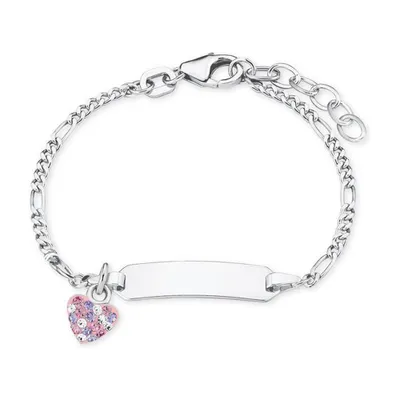 Produktbild von Prinzessin Lillifee Armband Gravurarmband Herz Silber Rosa 14 cm