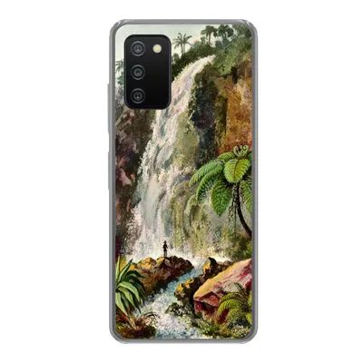Produktbild von MuchoWow® Handyhülle Schutzhülle Hülle für Samsung Galaxy A03s Wasserfall - Kunst - Alte Meister Silikon Softcase Handy Hülle - Schutz