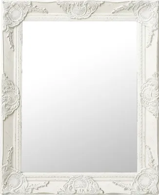 Zdjęcie produktu dla Lustro ścienne w stylu barokowym, 50x60 cm, białe