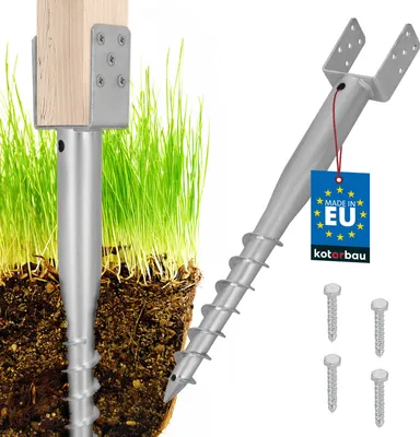 Zdjęcie produktu dla KOTARBAU® U wspornik słupka do wkręcania 100x720mm stal ocynkowana tuleja wbijana tuleja wbijana tuleja gruntowa podstawa słupka śruba U kotwa gruntowa szpilka gruntowa kotwa do słupków drewnianych altany płoty ogrodzenia ogrodowe