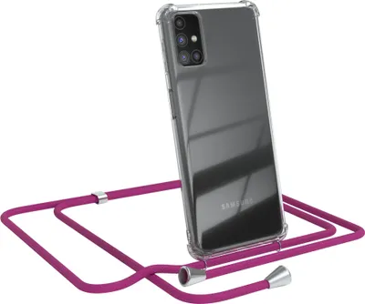 Produktbild von EAZY CASE Handykette mit Hülle für Samsung Galaxy M31s Backcover Handykette, zum Umhängen in Pink