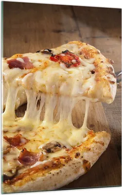 Produktbild von Bilder auf glas - Einteilig - Pizza Käse Tomaten - 50x70cm - Glasbilder - Wandbilder - Bilder - zum Aufhängen bereit - Wanddekoration aus Glas - Glas Bilder - Wandbild auf Glas - GPA50x70-3784