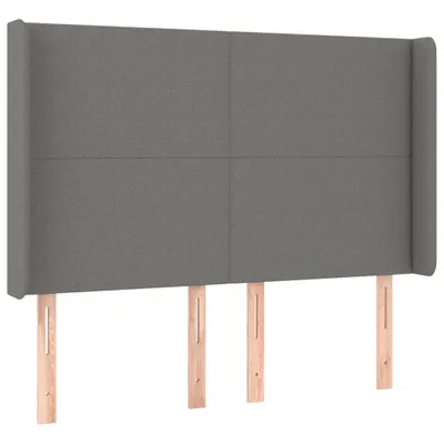 Produktbild von vidaXL Kopfteil mit Ohren Dunkelgrau 147x16x118/128 cm Stoff