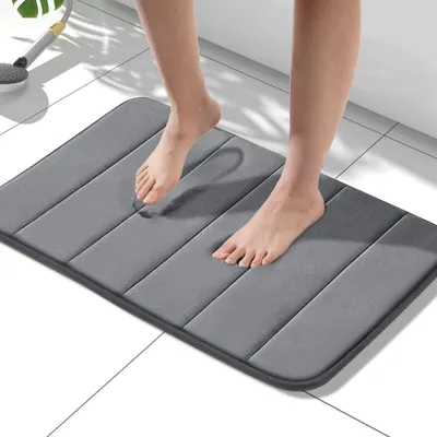 Image de Badmatte en mousse à mémoire de forme, antidérapante, 40 x 60 cm, lavable, pour la salle de bain