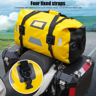 Obrázok produktu pre Motocyklová PVC vodotesná reflexná batožinová taška Duffel Dry na lyžovanie, cestovanie, turistiku, kempovanie a outdoorové aktivity