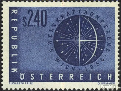 Produktbild von Briefmarken Österreich 1956 Mi 1026 (kompl.Ausg.) gestempelt Weltkraftkonf.
