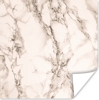 Produktbild von MuchoWow® Poster Roségold - Marmor - Chic 75x75 cm - Wand Dekoration