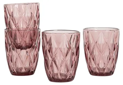 Obrázok produktu pre Sada pohárov HOMLA LUNNA v ružovej farbe, 4 ks, 0,28 l