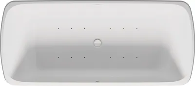 Immagine prodotto di Baignoire balnéo Duravit Quatego, à poser, double dos inclinés, habillage sans soudure, garniture de vidage et de trop-plein blanche, système Air, 1800x800mm, 760911000AS0000, 760911000AS0000