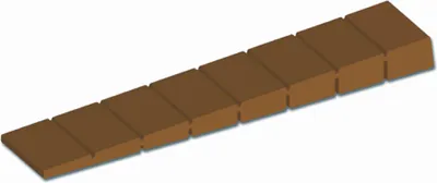 Produktbild von Möbelkeil, Länge 100 mm, Breite 20 mm, Kunststoff braun