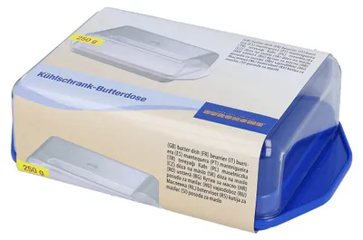 Produktbild von Butterdose EUROHOME® – aus Kunststoff, 15,5x9,2x4,5cm – perfekt für den Frühstückstisch und den Kühlschrank