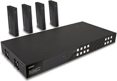 Obrázek produktu pro Lindy 38345, 3840 x 2160 px, AV vysílač a přijímač, 150 m, Kabel, Černá, HDCP