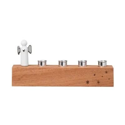 Produktbild von Räder Adventsengel Silber mit Sterne 17x3x7cm